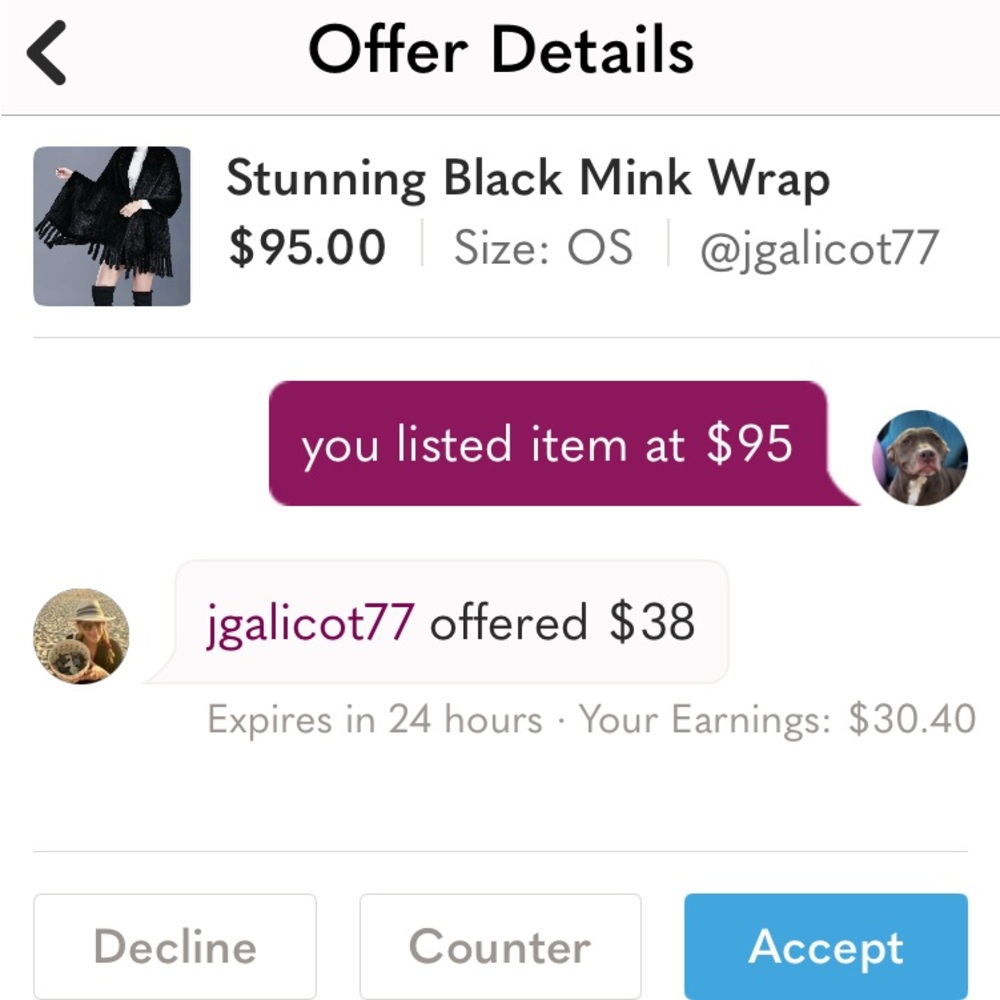 Stunning Black Real Mink Wrap - Picture 6 of 6